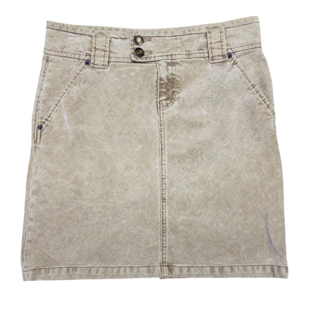 Y2K‎ GAP Jeans Stretch Mini Skirt Womens Tan Casual Denim Retro